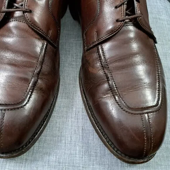 Allen Edmonds Hancock 11.5D Brown Calfskin Dress Shoes Split  display picture 1